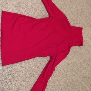 Red turtle neck